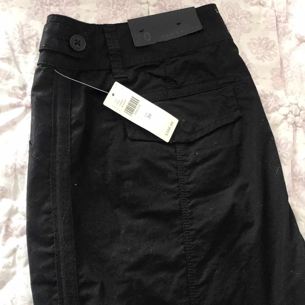 Black never worn cargo Capri pants